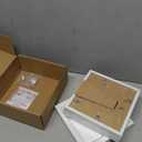 6x6 White Picture Frames set of 3, Made of Wooden and Real Glass Square Photo frame - Displays 4x4 Picture With Mat or 6 x 6 Without Mat, Desktop & Wall Collage Frame set