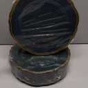 Hioasis 60pcs Green Plastic Plates - Green and Gold Disposable Dinnerware with Gold Rim, Heavy-duty, 10.25 inch, Dinner Plates for Party & Wedding