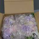 Tigeen Artificial Flowers Artificial Peonies Silk Flowers Faux Peony Fake Peony Silk Hydrangea Bouquet for Wedding Table Centerpiece Floral Vase Decor(Light Purple,12 Bundles)