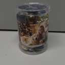 DecorbyHannah Mini Christmas Tree Ornaments, 25ct 1.57inches Blue Gold Christmas Ball Ornaments for Tree Decorations, Small Clear Shatterproof Plastic Hanging Balls Bulk for Xmas, Party, Wedding