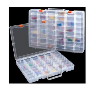 Juexica 1 Pcs Large  Grids Plastic Storage Bead Organizer Box, Tackle Box, Compartment Organizer Container with Adjustable Dividers for Jewelry Art Crafts Toys Screw Small Parts(Clear)