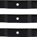 IWIWE 04771200 Lawn Mower Blades Compatible with Gravely ZT X, ZT XL Series, Ariens IKON X XL XD,Edge,52" Zero Turn Lawn Mower Blades Replaces 00450300 and 70716200 Mower Blades (Black,Set of 3)