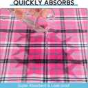 Washable Pee Pads for Dogs - 24x36 4PCS, Whelping Pad for Puppy Training, Playpen Crate Bed Floor Protector, Reusable Dog Potty Pads Non-Slip, Super Absorbent & Odor Controlling, Pink Plaid