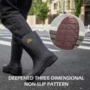 Waterproof Garden Rain Boots for Men Breathable Lightweight Mid Calf Deck Fishing Outdoor Slip Resistant Shoes (L)