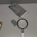 Large Magnifying Glass with 37 LED Light, 10X 20X 45X Handheld Illuminated Lighted Magnifier with 3 Light Modes for Seniors Reading, Inspection, Coins, Exploring Close Work