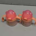 Tommee Tippee Transition Baby Sippy Cup With Spout, Ages 4 Months and Up, 5 oz, Leak-Proof Silicone Spout, Easy Grip Handles, Blue, Pack of 2 (Pink)