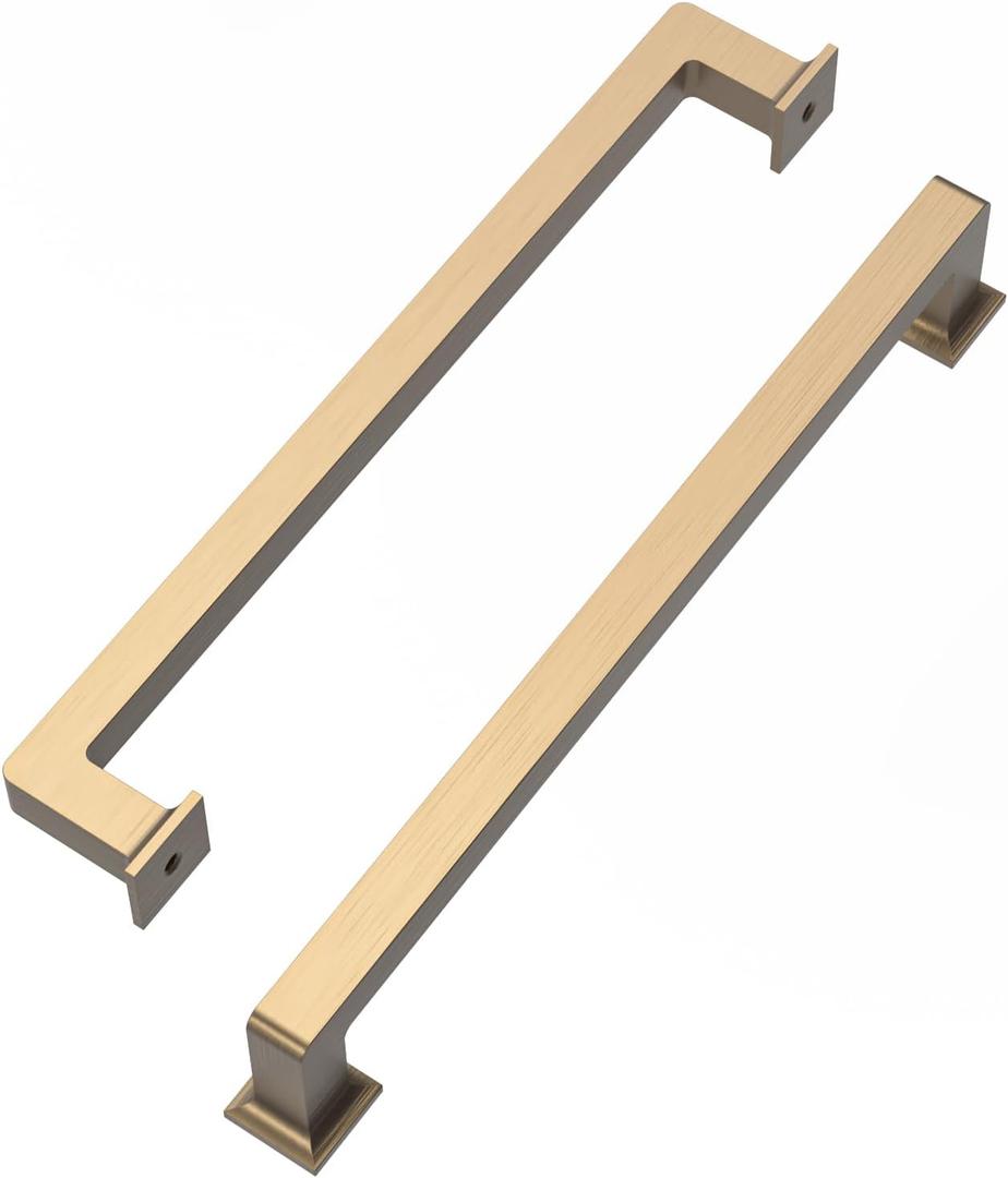 3818 10 Pack 6.3inch(160MM) Champagne Bronze Cabinet Pulls,Champagne Gold for Kitchen Cabinet Handles,Kitchen Handle for Cabinets Cupboard Handles Drawer Pulls