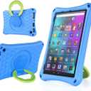 All-New Fire HD 10 Tablet Case for Kids(2023/2021 Release, 13th/11th Generation),Light Weight Shock Proof Handle Friendly 360 Rotating Grip Stand Kid-Proof Case (Blue)