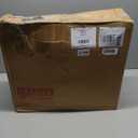 Rolling Stool Chair with Wheels, Office Drafting Chair with Back Support, Height Adjustable Standing Desk Stool with PU Leather Cushion for Home Office Kitchen Vanity Spa Garage Tattoo Dentist(Camel)