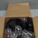 Ollny RGBW Outdoor Lights 20 Bulbs 30FT, Red White Blue String Light for Independence and Memorial Day, Plug in Remote Waterproof Timers Patio Lights for American Holiday Outside Balcony Porch Yard