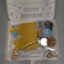 Reusable Birthday Crown with Numbers,Kids Birthday Hat Fabric Crown Pertain Kids Boy Toddler Girl Baby Bday Hats (Ginger + Yellow)