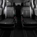 Custom Fit Sienna Seat Covers for 2021-2026 Toyota Sienna 7-Seat XLE XSE Woodland Limited Platinum [Ottoman Not Covered], Waterproof Faux Leather Full Set Airbag Compatible (Black)