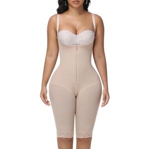 SHAPSHE Fajas Colombianas Tummy Control Shapewear Faja Body Shaper Post Surgery Compression Garment Shapewear for Women (Large, Tan)