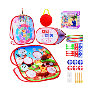 Bean Bag Toss Outdoor/Indoor Game Set for Kids  5IN1 Cornhole Family Party Toys Age 38 Years Toddlers Children/Backyard Throwing Toy to Boys Girls Birthday/Christmas/Easter Kid Gift, Animals