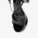 NEWBELLA Women's Platform Heeled Sandals - Open Toe Ankle Strap Slingback with Block Heel & Buckle, Summer Dress Shoes for Vacation & Evening (Dark Black, Adult, Women, 9, Numeric, US Footwear Size System, Medium)