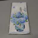 2 Pcs Blue Floral Butterfly Print Dish Towel Set, Absorbent Decorative Waffle Weave Bath Towel Kitchen Dish Guest Towels, Gift for Women Friend Coworker Sister Christmas Birthday Housewarming