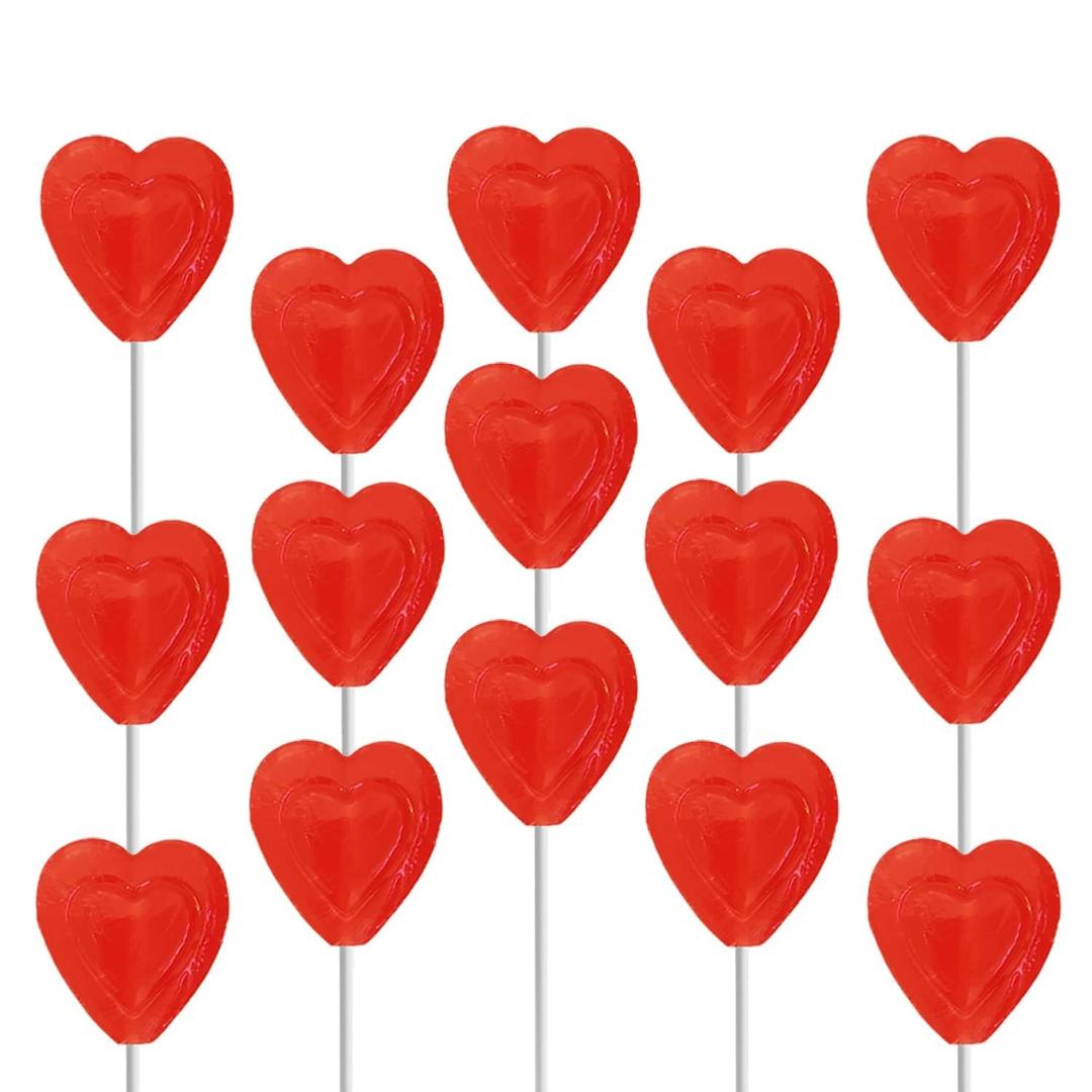 Valentines Day Lollipops Red Double Heart Shaped Cherry Flavored, Individually Wrapped (120-Pack) (EXP 11/02/27)