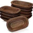 Nuogo 10 Pack Wooden Dough Bowls Bulk 8.5 Inch Rustic Dough Bowls for Wedding DIY Candle Home Crafts Making Farmhouse Fruits Supplies Decoration(Brown)