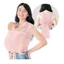 KeaBabies Baby Wrap Carrier Ring Sling - Easy to Wear, Adjustable D-Lite Baby Carrier Newborn to Toddler, Infant Carrying Shirt, Hands Free Bonding, Breathable Fabric Wearing Wrap (Dusty Pink)