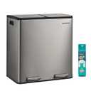 SONGMICS Trash Can, 2 x 8 Gallon (2 x 30 L) Double Compartment
