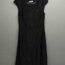 NY Collection Womens Draped Paisley Shift Dress Bealls Florida , Black S