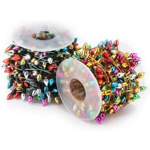 2 Pcs Christmas Miniature String Lights, 65.6 Feet Fake Lights, Dollhouse Accessories Gingerbread House Decor Mini Decorations for Tiny House Christmas Trees Craft