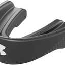 Under Armour Sports Mouth Guard, Custom Fit, Includes Detachable Helmet Strap, Youth & Adult Sizes (Black)