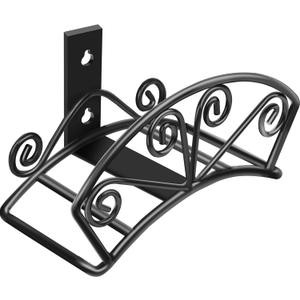 TomCare Garden Hose Holder Heavy Duty Water Hose Holder Holds 150 FT Hoses Solid Metal Hoses Hanger Wall Mount Decorative Durable Garden Hoses Storage Hose Reel Hose Organizer for Outside Yard, Black