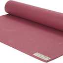 JadeYoga Harmony Yoga Mat - Durable & Thick Gym Fitness Mat, Non-Slip Natural Rubber Yoga Mat - Home Exercise & Stretching Mat, Workout Mat - Yoga, Pilates & Meditation for Women & Men (Raspberry, 68")
