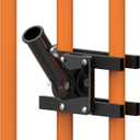 Heavy Duty Flagpole Mount Bracket for Balcony Railing,Flag Pole Mount Adjustable for Porch & Fence Rail,Flagpole Mount for both round and square railing,Strong and Rust Free,for 1 inch flagpoleblack