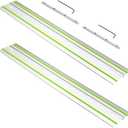 110in Track Saw Guide Rail for festool Track Saw, 55" x 2 Guide Rail with Connector for festool FS1400/2 Guide Rail, Perfect for festool Track Saw and Woodworking Longer Cuts