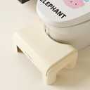 Toilet Squatting Stool,6.5 Inch Bathroom Foot Riser,Portable Step Stool For Adults(Cream White)