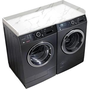 Washer Dryer Countertop,Washer and Dryer Covers for The Top,Laundry Countertop Topper Guards for Washer and Dryer,Laundry Room Storage Organization,54"x 27.5" Laundry Table for Folding Clothes (White)