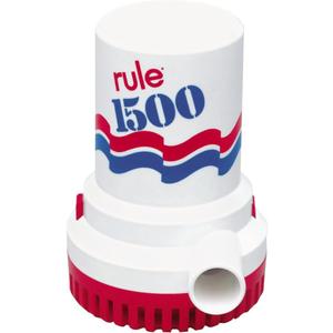 Rule High-Performance 1500GPH, 12 Volt Water Pump for Boats - Bilge Pump, Submersible Pump - Ideal for Marine Accessories, Boating supplies, and Bilge Pumps