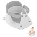Baby Bath Seat for Babies 6 Months & Up, Bath Seats for Babies Sitting Up, Open Design, Non-Slip, Compact Toddler Bath Seat. (Grey)