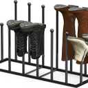 ORLESS Boot Rack Metal Black 8 Pairs Free-Standing Shoe Rack Boot Organizer Storage for Closet Entryway, Garage, Dorm Room, Hallway, Outdoor, Boot Rack