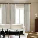 IVAPUPU Natural Linen Blend Pinch Pleated Blackout Curtains for Bedroom - 2 Pages Black Out Curtains 63 Inch 2 Panels Set for Living Room Darkening Thermal Thick Window Curtain Drapes with 16pc Hooks