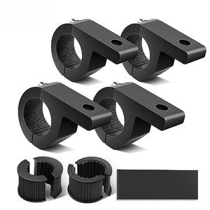 Nilight - 90028D 4PCS LED Light Bar Horizontal Bar Clamp Mounting Kit Fit on 0.75" 1" 1.25" Bull Bars Roof Racks Roll Cages for ATV UTV and Trucks, Black