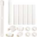 BEWAVE 3" 10 Ft Mini Split Line Set Cover Kit, Decorative PVC Tubing Cover Kit for Mini Split Air Conditioners and Heat Pumps