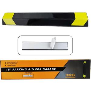 Heavy Duty Parking Aid for Garage, 18" Car Parking Stopper for Garage 1 Pack, Parking Aids Protects Car, Parking Stopper Easy to Install 1 Packs 18" L (1 Pack 18" L x 1.25H)