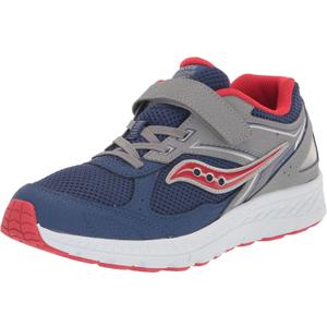 Saucony Cohesion 14 Alternative Closure Running Shoe (4.5 Little Kid, Navy/Red)