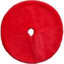 Christmas Tree Plush Skirt Decoration 15" Mini Holiday Tree Round Xmas Tree Skirt for Merry Christmas Tree