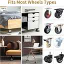 4 Pcs Bed Stoppers to Prevent Sliding - BOIVSHI 2.9"x2.3" Silicone Caster Cups - Furniture Stoppers to Prevent Sliding, Bed, Sofa, Chair - Floor Protectors and Prevents Scratches - Black