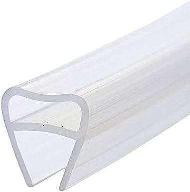 8 Ft Glass Door Seal Strip, Soft Shower Door Shower Silicone Seal Strip for 3/8 inch Glass（U）