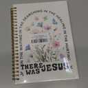 Qnhij Christian Floral Spiral Notebook 5.5x8.3, There Was Jesus Bible Journaling Notebooks for Note Taking, Religious Scripture Prayer Journal for Woman, Church Notes Journal