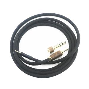 NewFantasia Replacement Audio Upgrade Cable 6N OCC Copper Single Crystal Silver Plated Cord Compatible with Sennheiser HD598 HD620S HD598SE HD560s HD598Cs Headphone Walnut Wood Shell 6.35mm Adapter