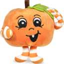 Bearington Stuffed Pumpkin Plush - Soft & Huggable Plush Toy for Kids - Safe & Cuddly Stuffed Animal - Cuddly Kids Plush Pal - Carver Pumpkin, 5"