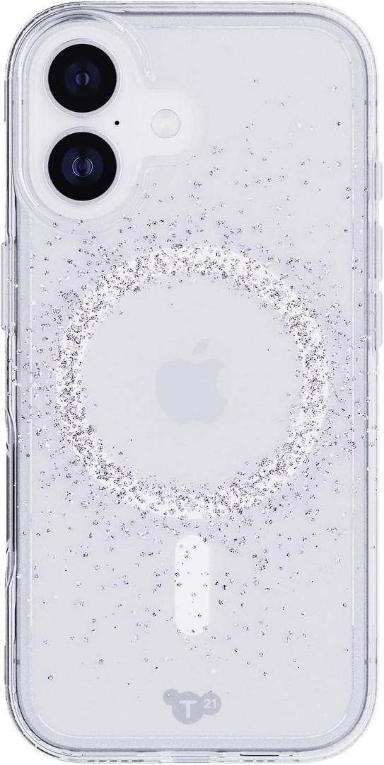 Tech21 EvoSparkle Case for iPhone 17 Clear/Focus | Slim Protective Case | Impact Protection | MagSafe Compatible