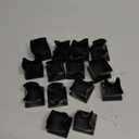 Square Chair Leg Protectors for Hardwood Floors, 14 Pcs Silicone Felt Furniture Leg Cover,Black.1.575" to 1.811".