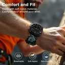 Nereides Rugged Nylon Band for Samsung Galaxy Watch Ultra (2025/2024) 47mm, One-Click No Gap Woven Fabric Strap, Adjustable Sport Wristband for Men Women (Green Camo)